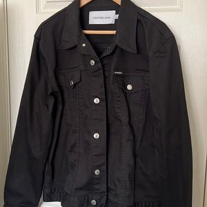 Calvin Klein Men Black Denim Jean Jacket Large